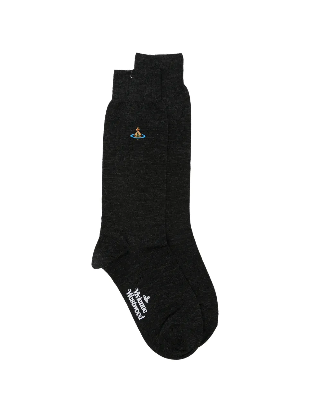 Vivienne Westwood Orb-embroidered socks - Grau