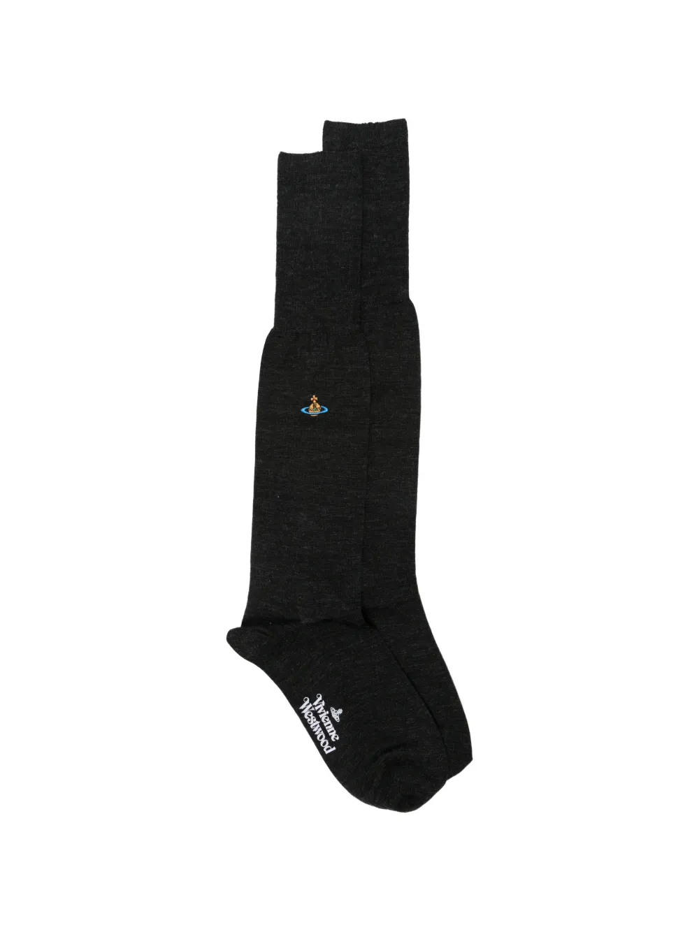 Vivienne Westwood Orb-embroidered socks - Grigio
