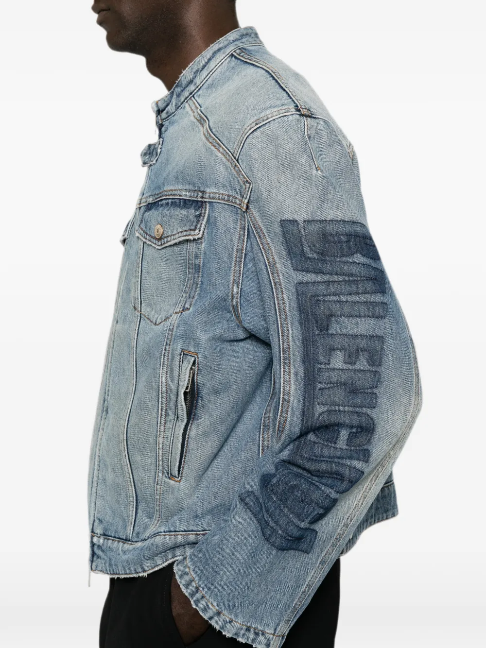 Balenciaga Denim jack Blauw