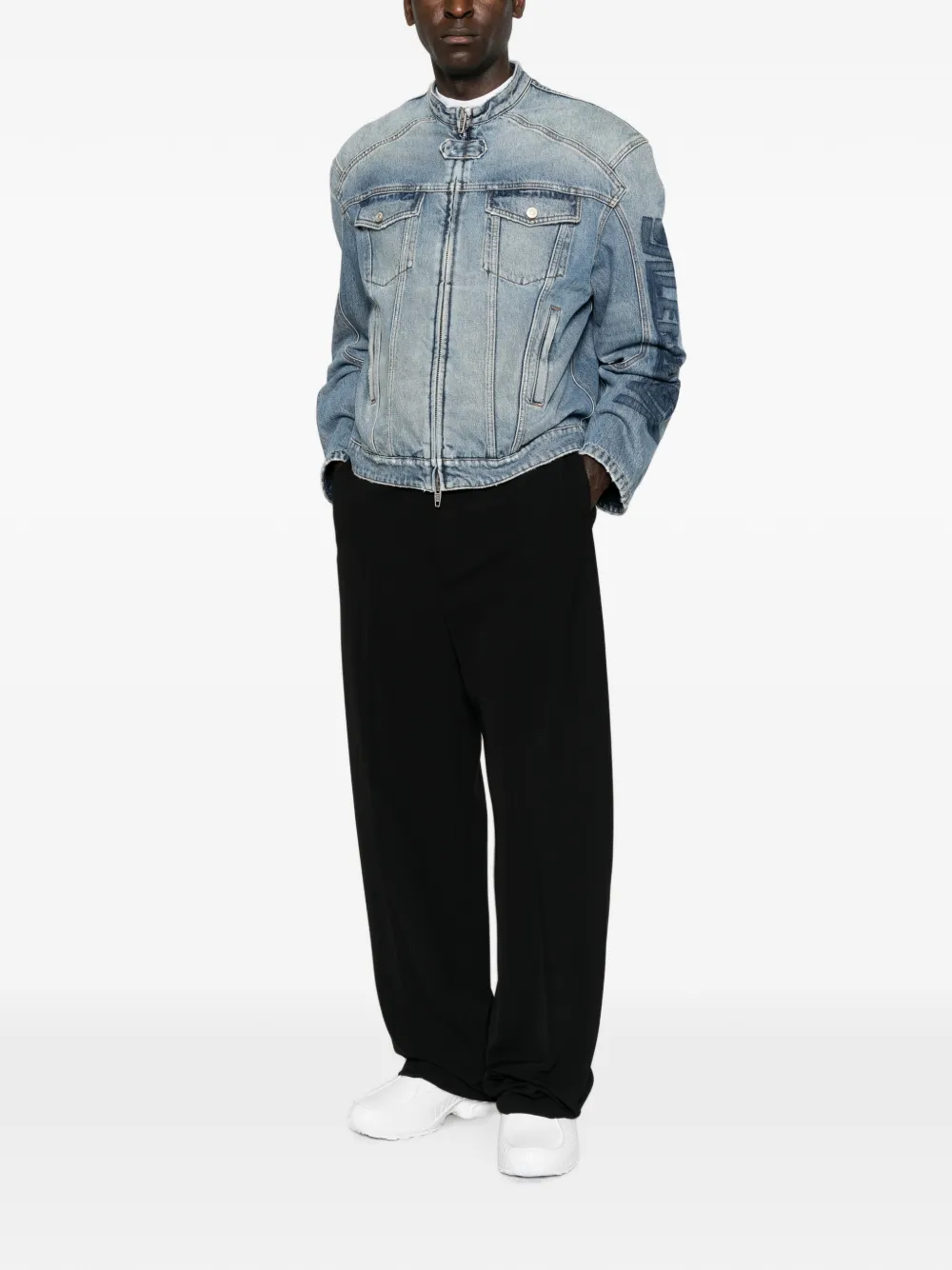 Balenciaga Denim jack Blauw