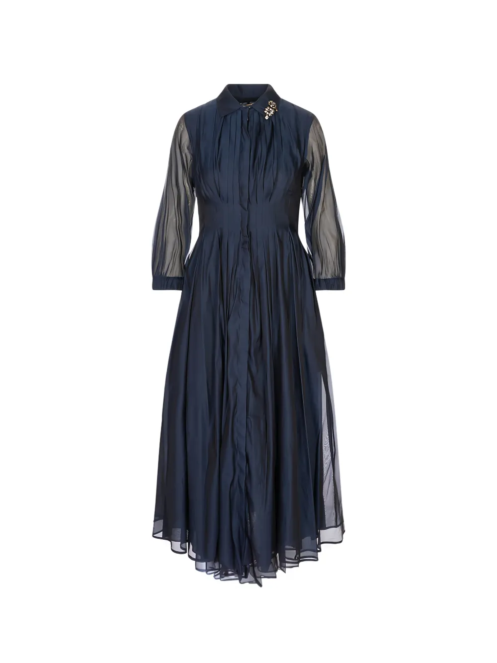 Max Mara organza shirt dress - ultramarine - Blue