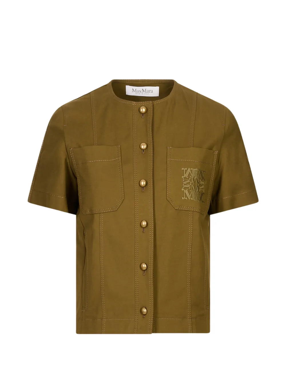Max Mara stretch cotton canvas jacket - Verde