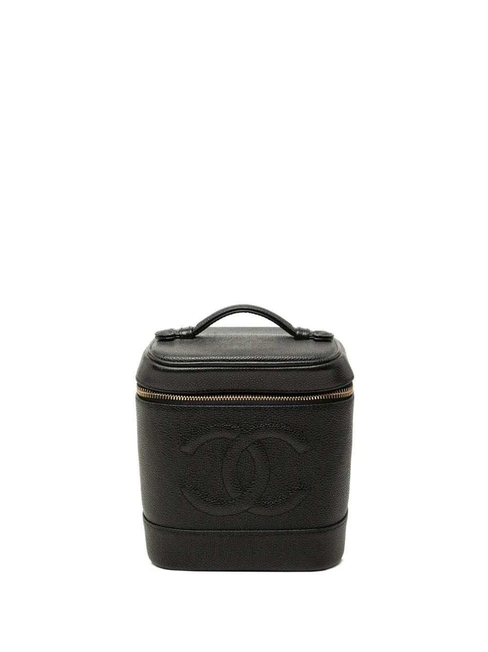 CHANEL Pre-Owned 2005-2006 CC Caviar Case vanity bag - Black