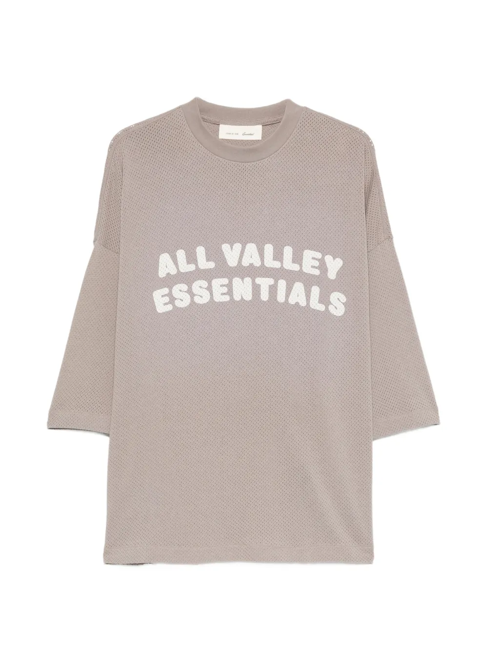 FEAR OF GOD ESSENTIALS Sport Mesh Merch graphic-print T-shirt Beige