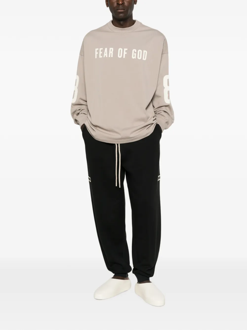 FEAR OF GOD ESSENTIALS Merch T-shirt met lange mouwen Beige