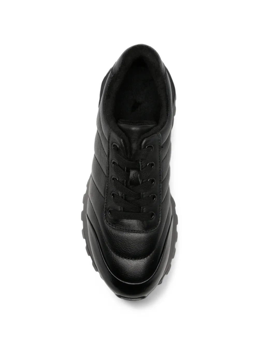 LINDA BAUMANN quilted leather sneakers Zwart