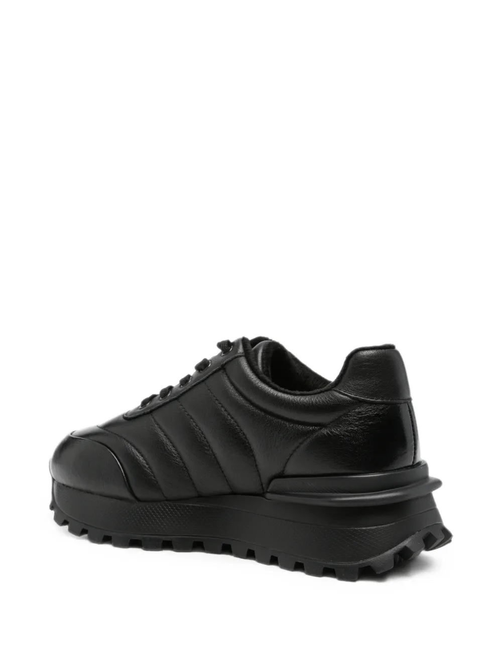 LINDA BAUMANN quilted leather sneakers Zwart