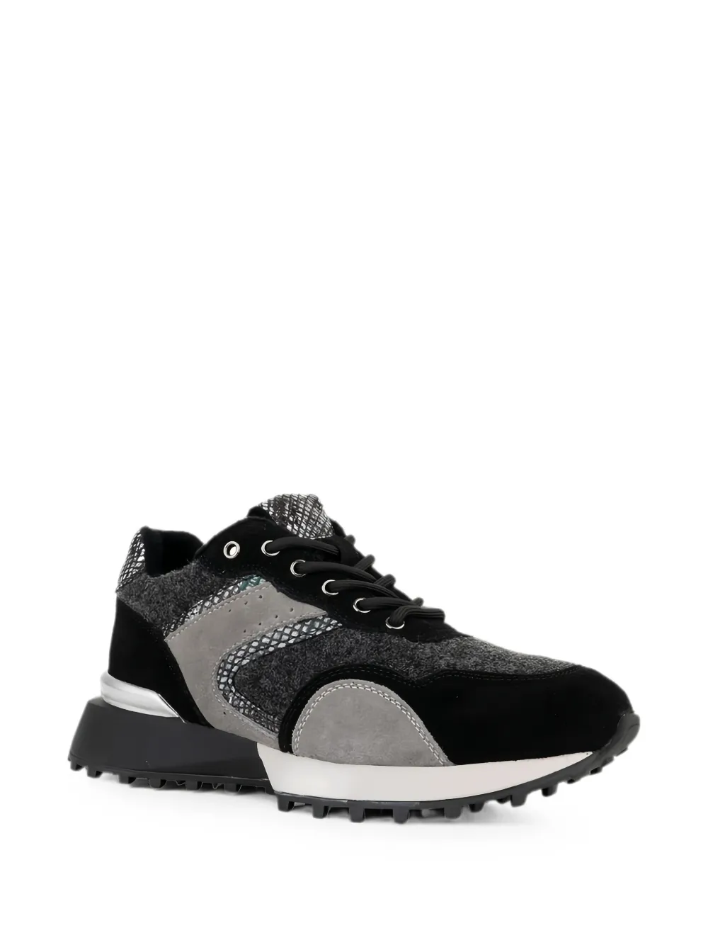 Linda Baumann Panelled Sneakers In Gray