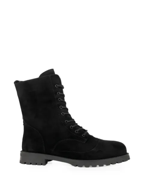 LINDA BAUMANN lace-up suede boots