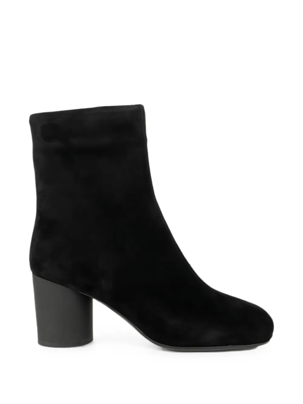 LINDA BAUMANN suede block-heel ankle boots Zwart