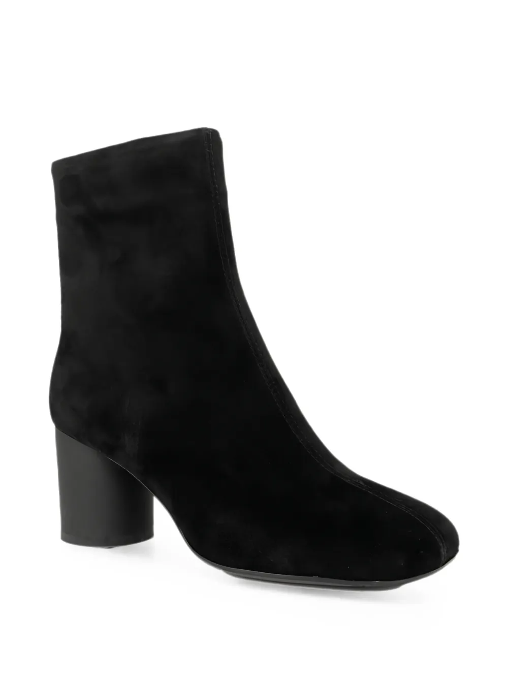 LINDA BAUMANN suede block-heel ankle boots Zwart