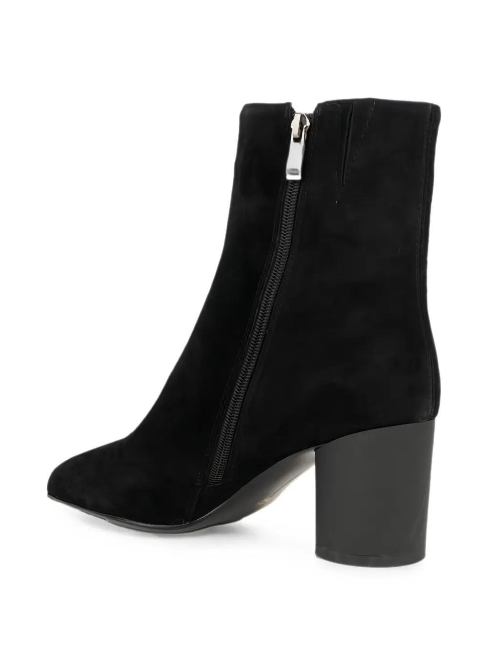 LINDA BAUMANN suede block-heel ankle boots Zwart