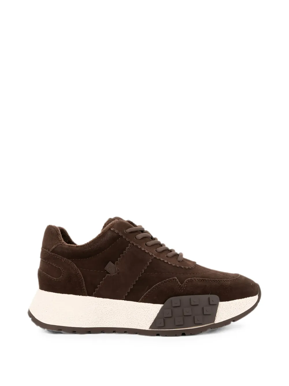 LINDA BAUMANN suede panelled sneakers - Braun