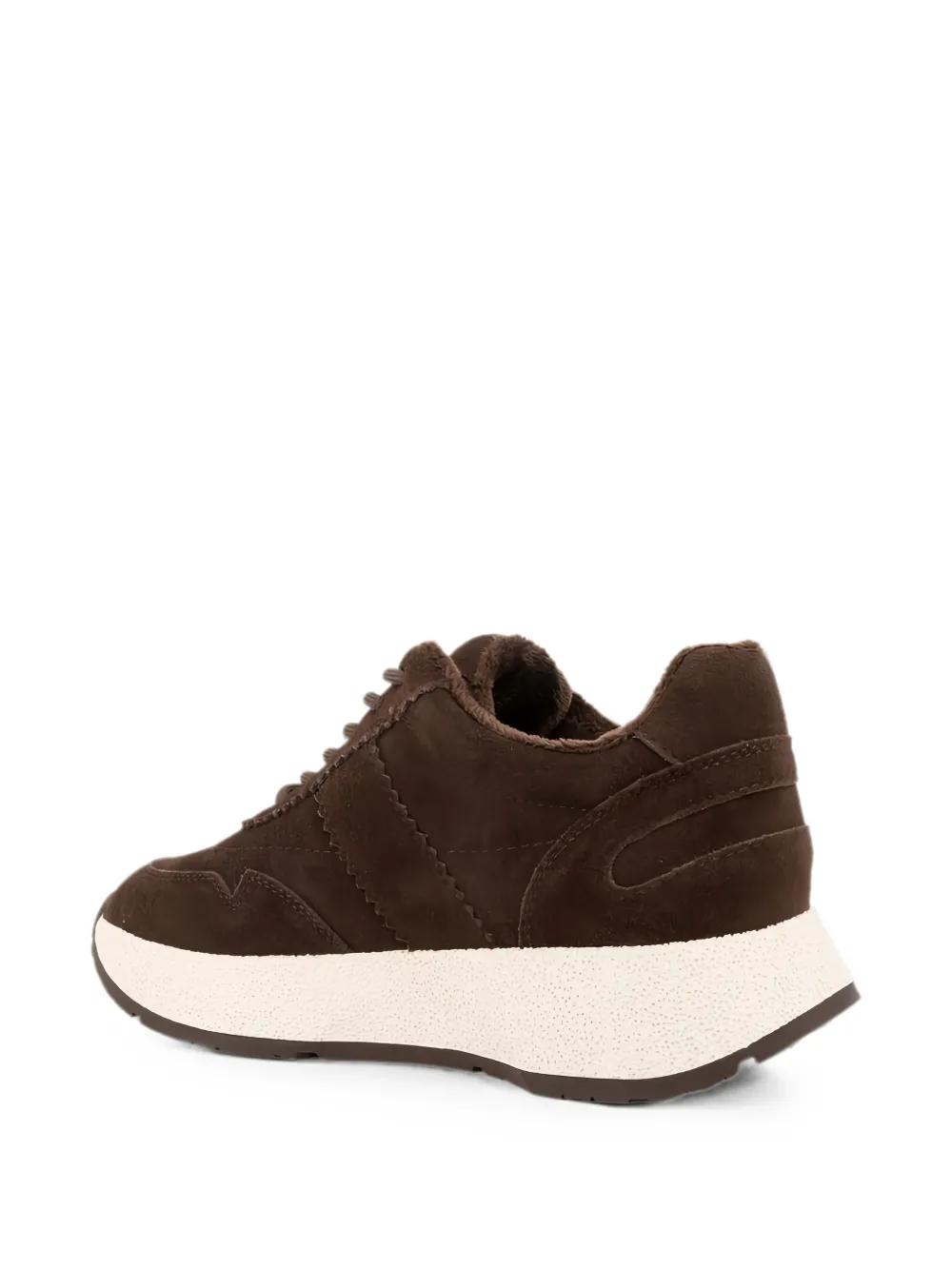 LINDA BAUMANN suede panelled sneakers Bruin