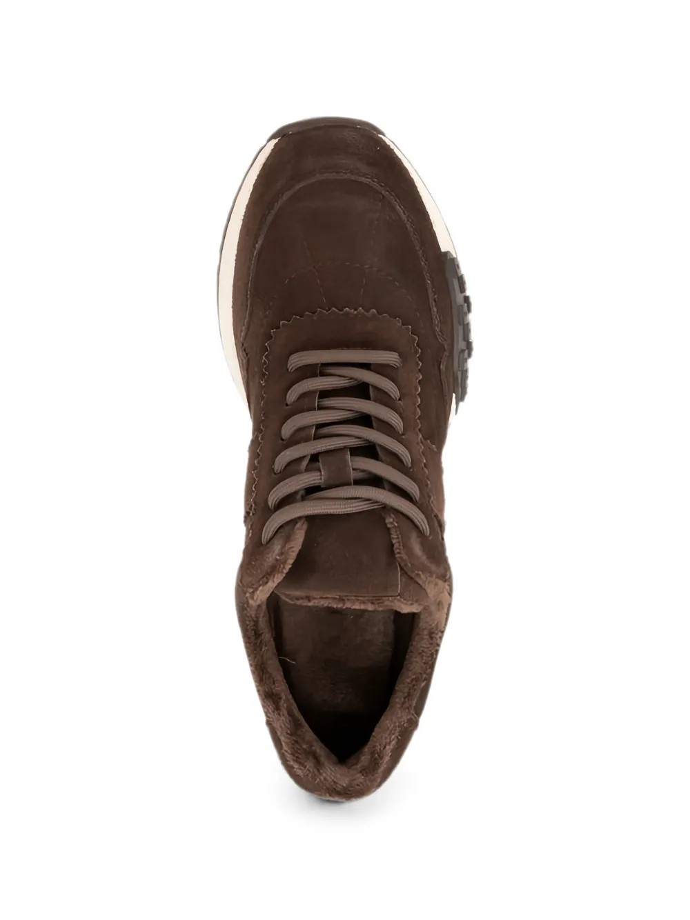 LINDA BAUMANN suede panelled sneakers Bruin