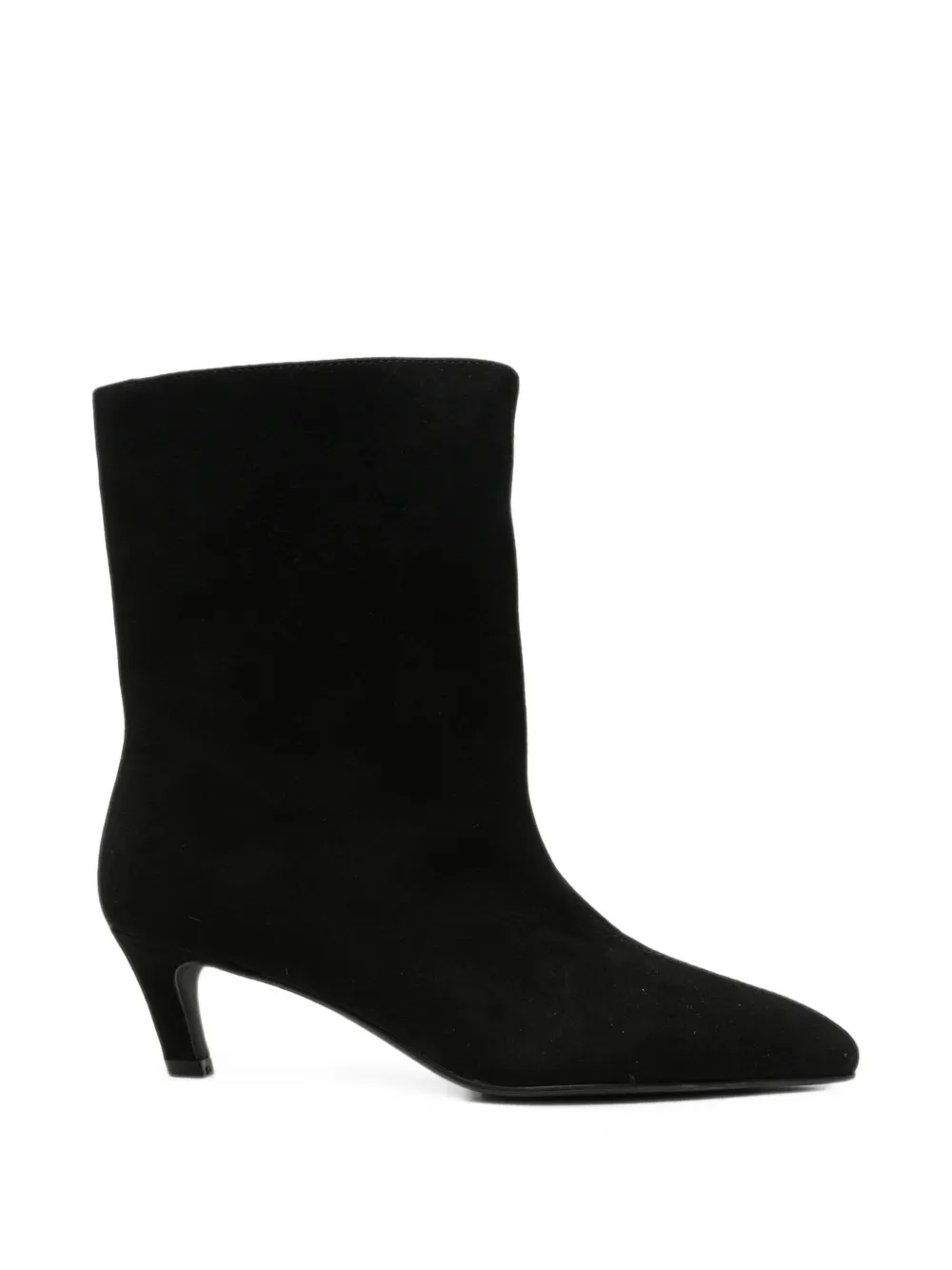 LINDA BAUMANN pointed-toe suede boots Zwart