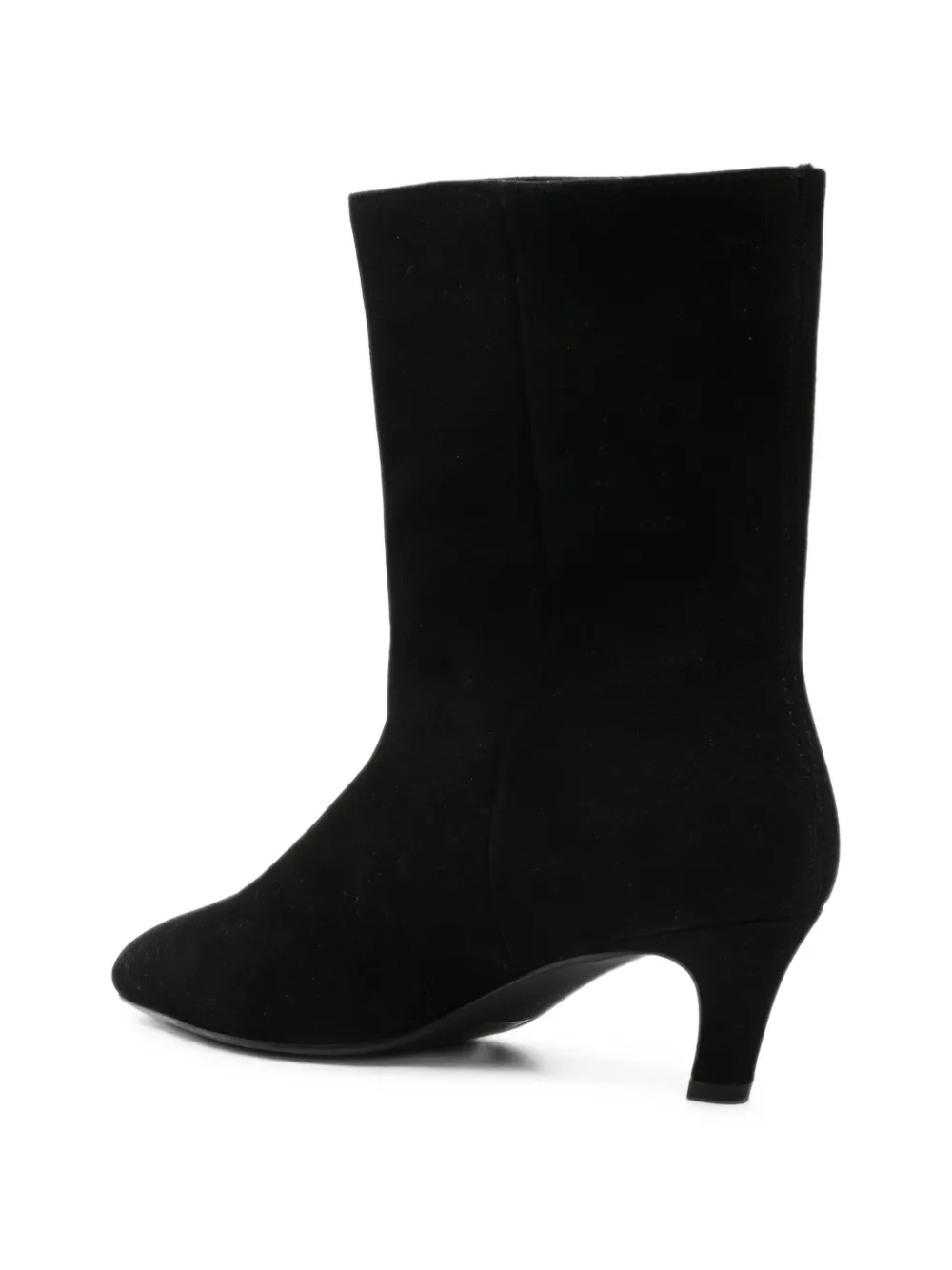 LINDA BAUMANN pointed-toe suede boots Zwart