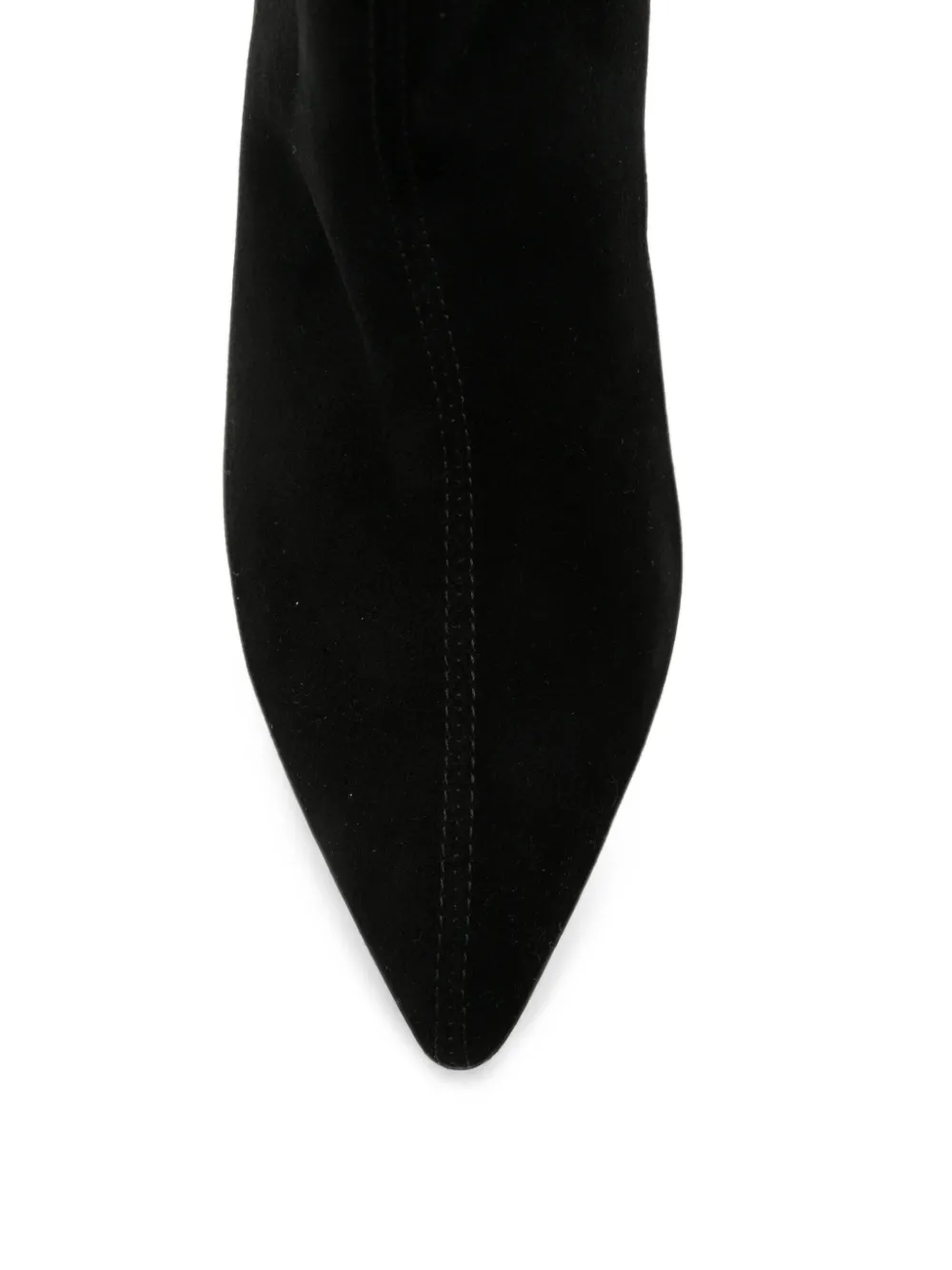 LINDA BAUMANN pointed-toe suede boots Zwart