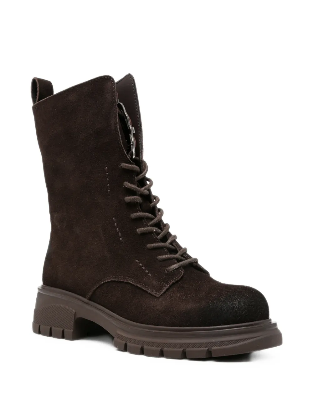 LINDA BAUMANN buckle-detail lace-up boots Bruin