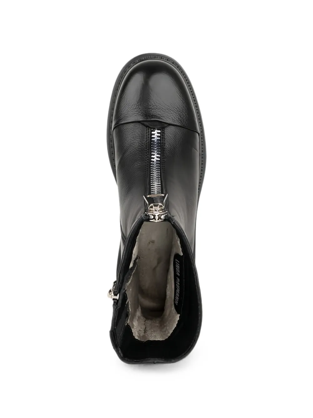 LINDA BAUMANN front-zip ankle boots Zwart