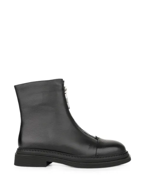 LINDA BAUMANN front-zip ankle boots