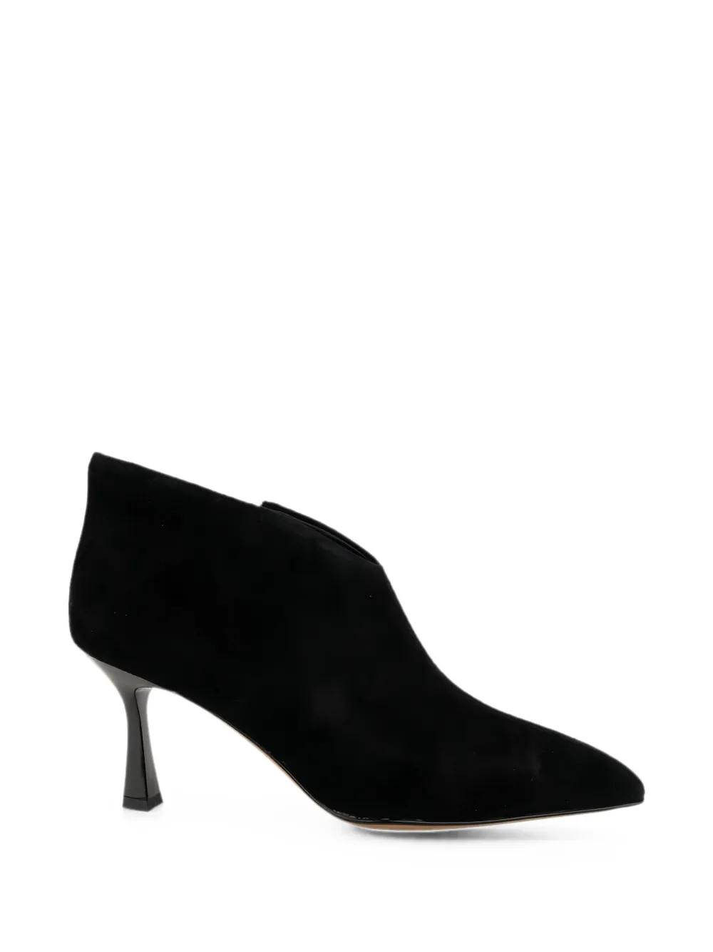 Linda Baumann Pointed-toe Suede Ankle Boots In Black