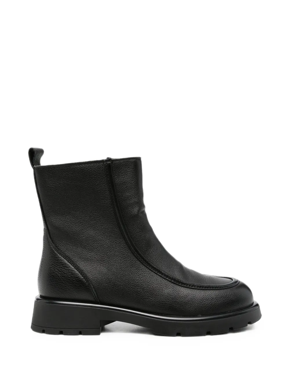 LINDA BAUMANN leather ankle boots Zwart
