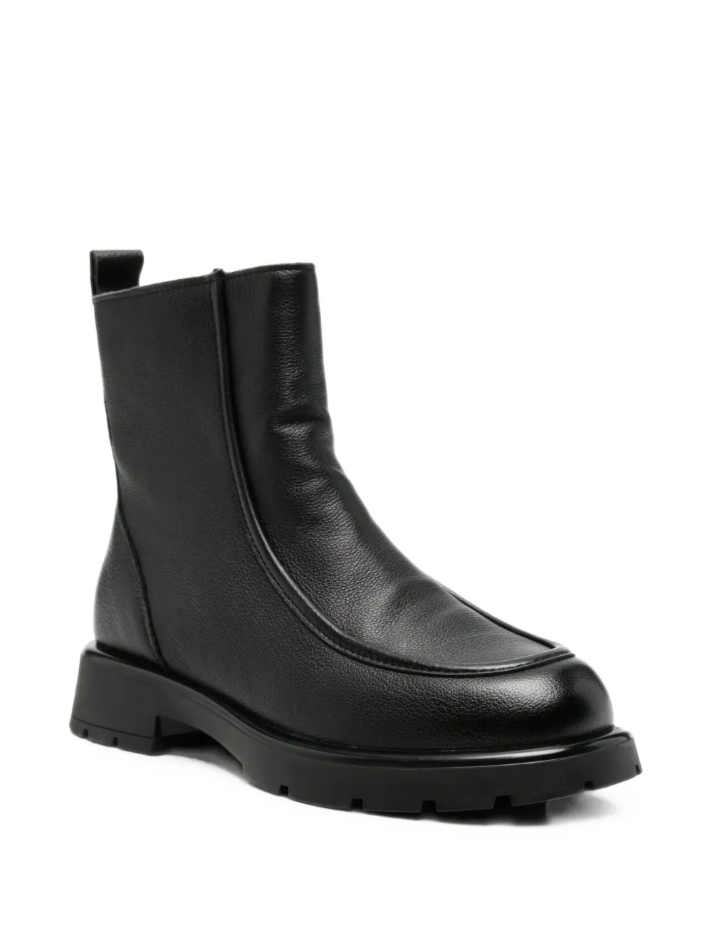 LINDA BAUMANN leather ankle boots Zwart