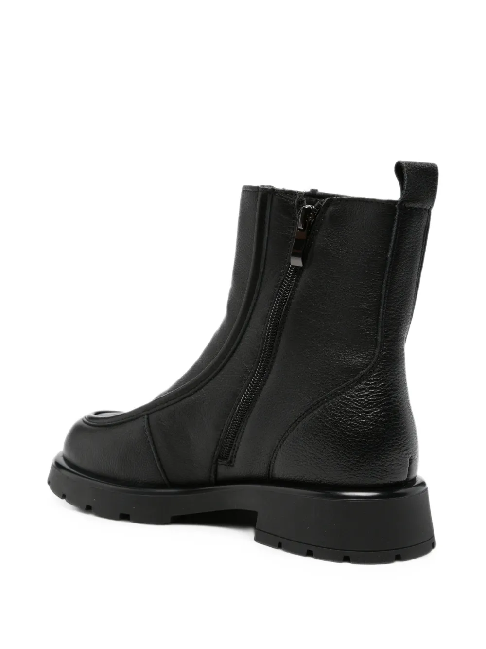 LINDA BAUMANN leather ankle boots Zwart