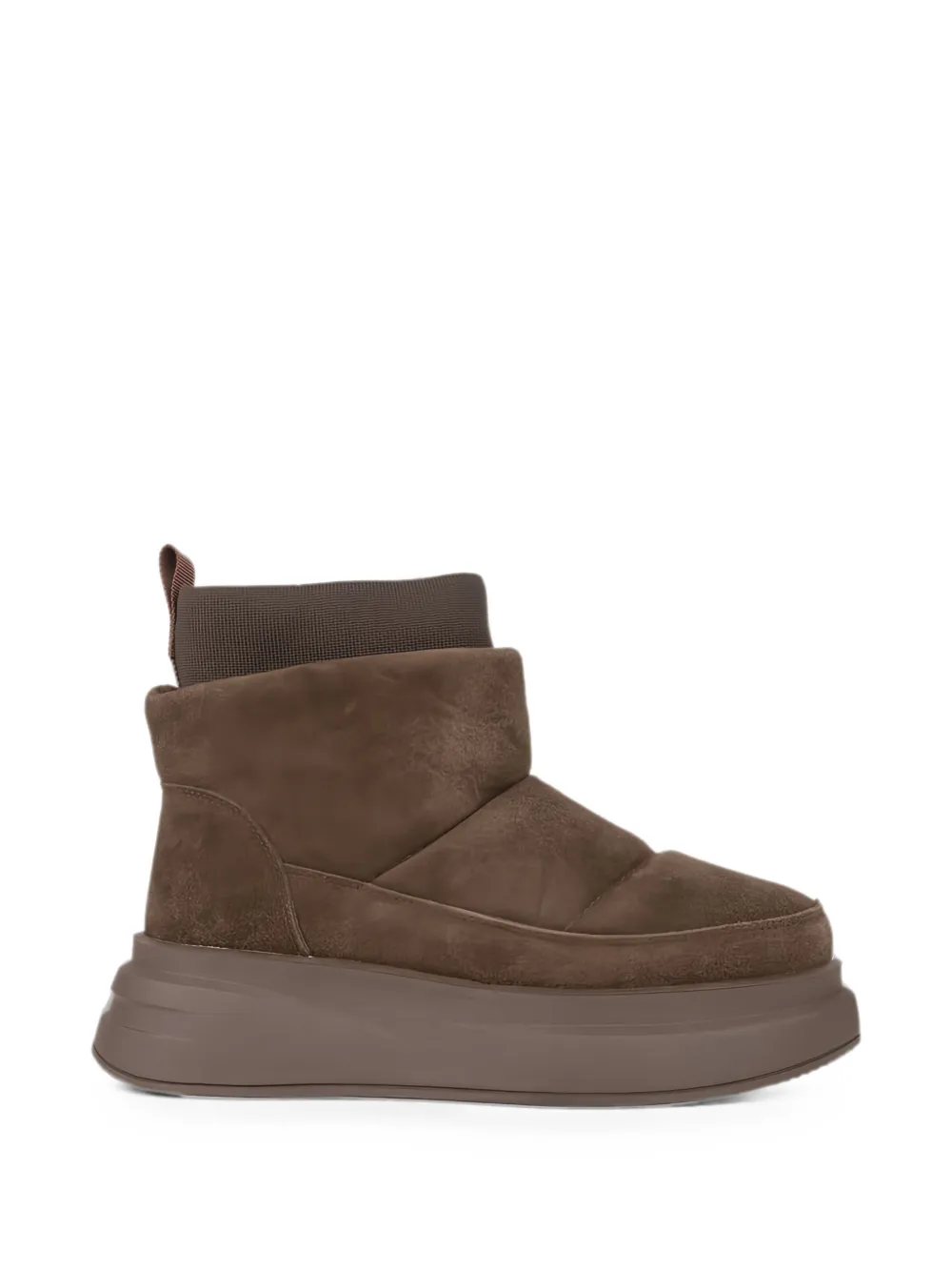 LINDA BAUMANN quilted suede ankle boots Bruin