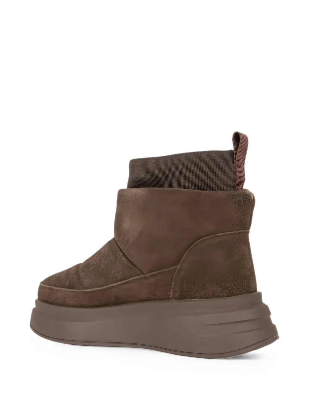 LINDA BAUMANN quilted suede ankle boots Bruin