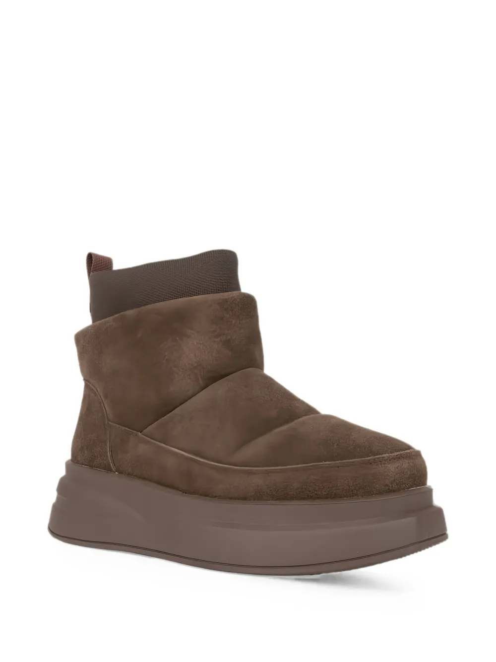 LINDA BAUMANN quilted suede ankle boots Bruin