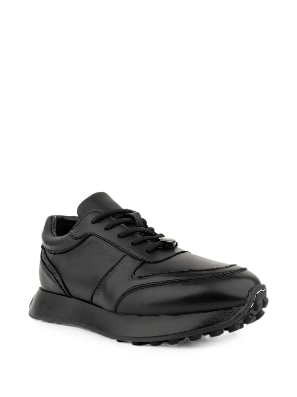LINDA BAUMANN lace-up leather sneakers Zwart