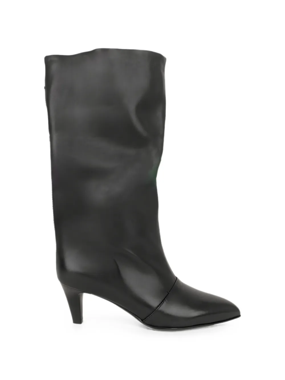 LINDA BAUMANN pointed-toe slouchy boots Zwart