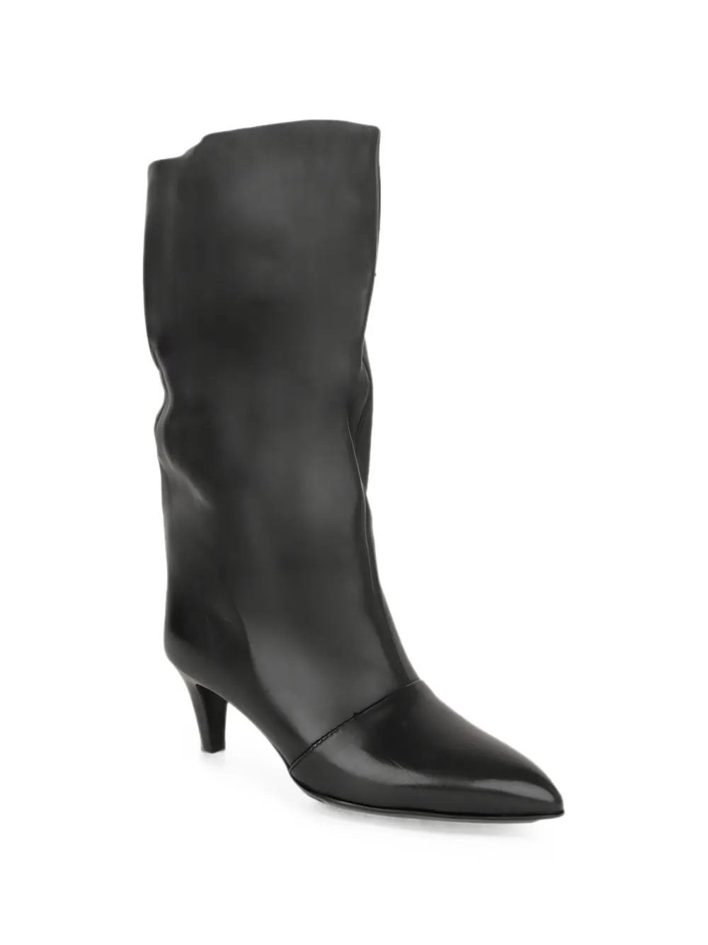 LINDA BAUMANN pointed-toe slouchy boots Zwart