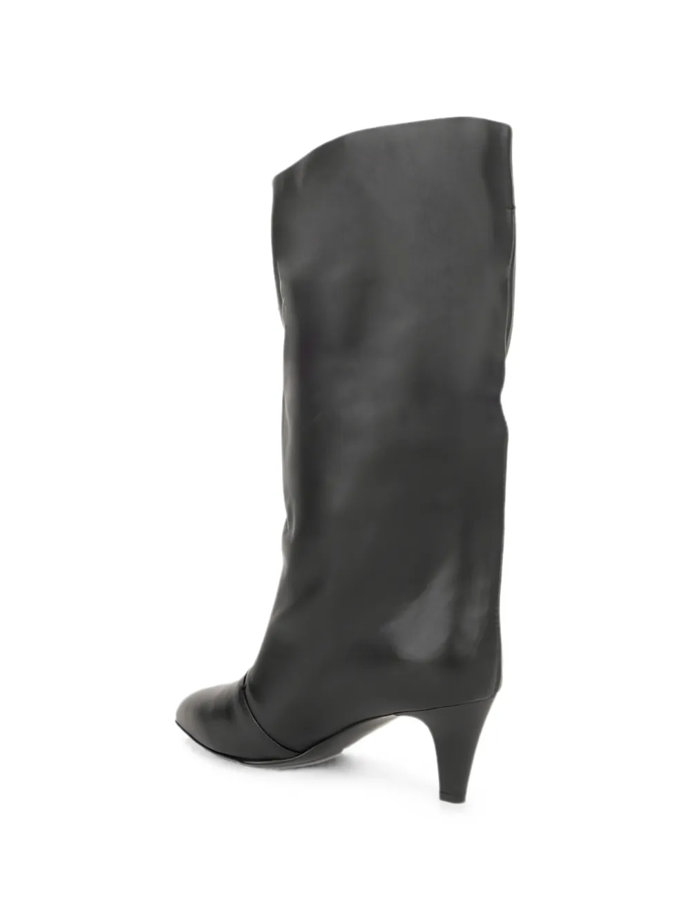 LINDA BAUMANN pointed-toe slouchy boots Zwart