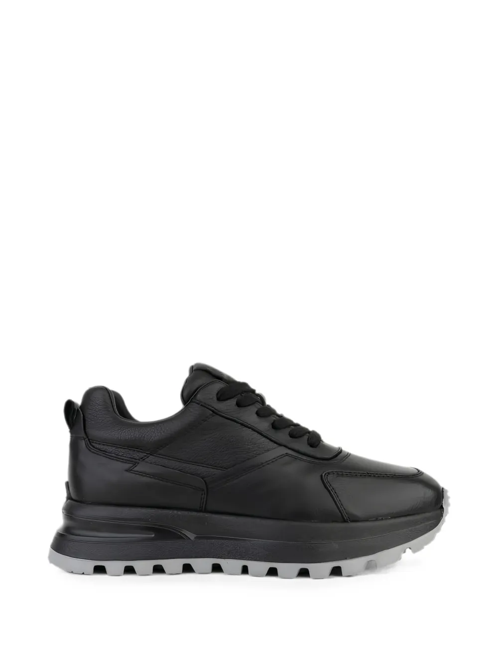 LINDA BAUMANN panelled leather sneakers - Schwarz
