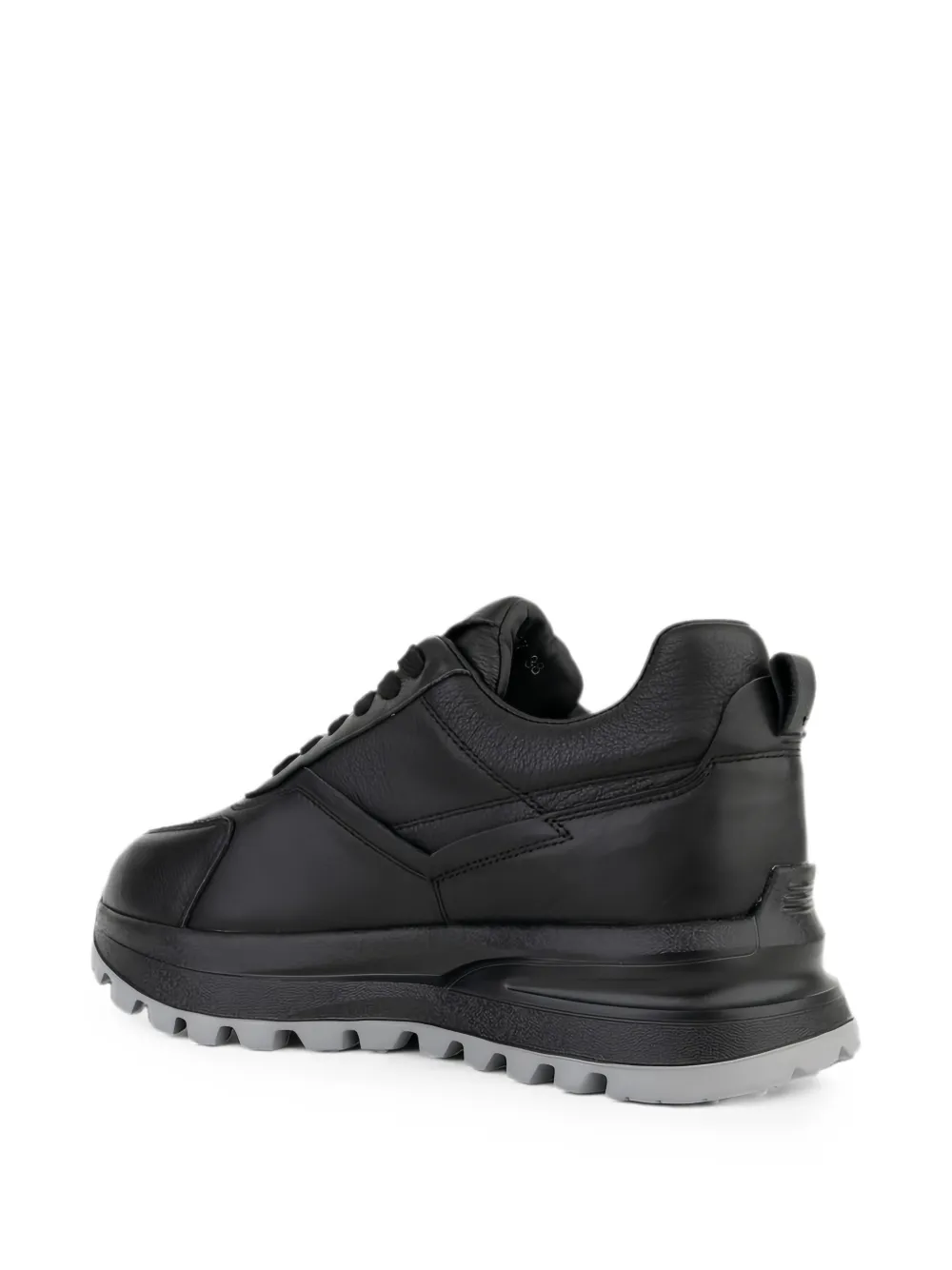 LINDA BAUMANN panelled leather sneakers Zwart