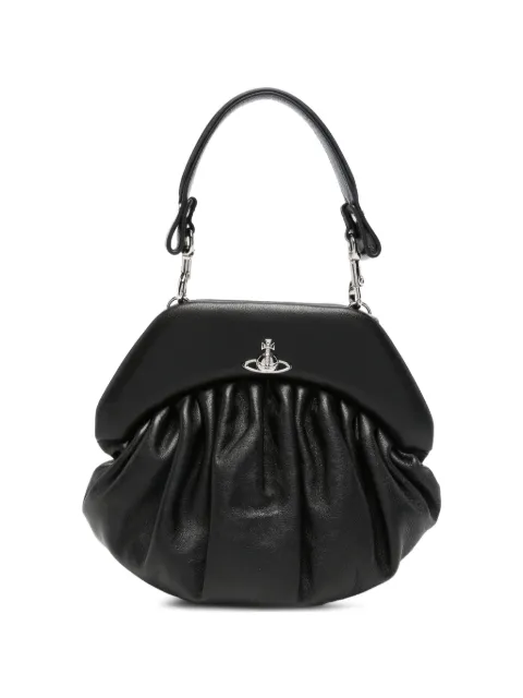 Vivienne Westwood Orb-plaque ruched tote bag