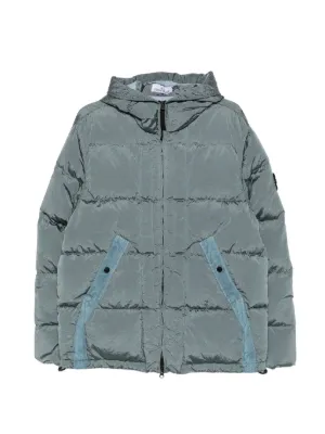 Stone Island フーデッド キルティングジャケット | グレー | FARFETCH JP