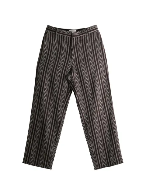 The Elder Statesman striped straight-leg trousers