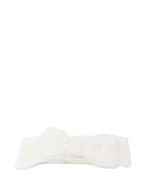La Stupenderia bow-detail velvet headband