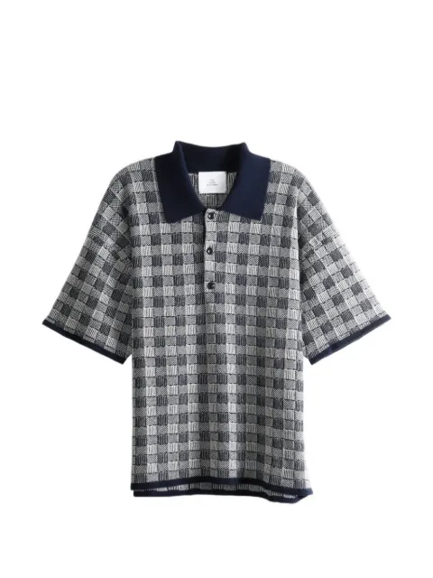 The Elder Statesman check-pattern short-sleeve polo shirt