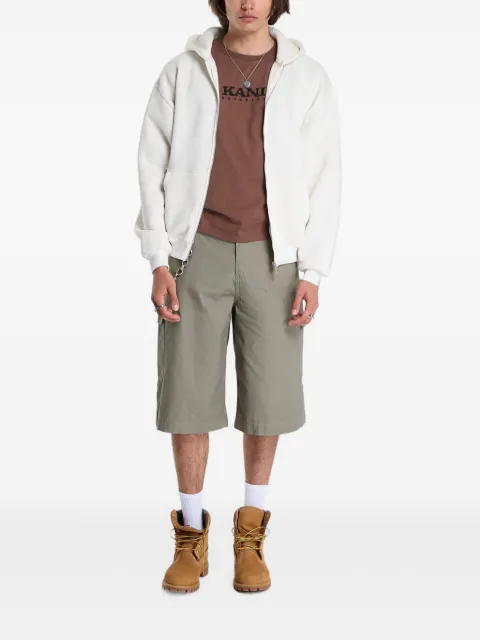 karl kani logo-embroidered cargo shorts