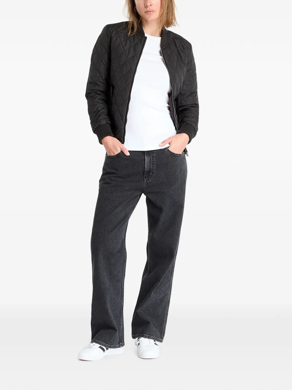 Urban Classics Gewatteerd bomberjack Zwart
