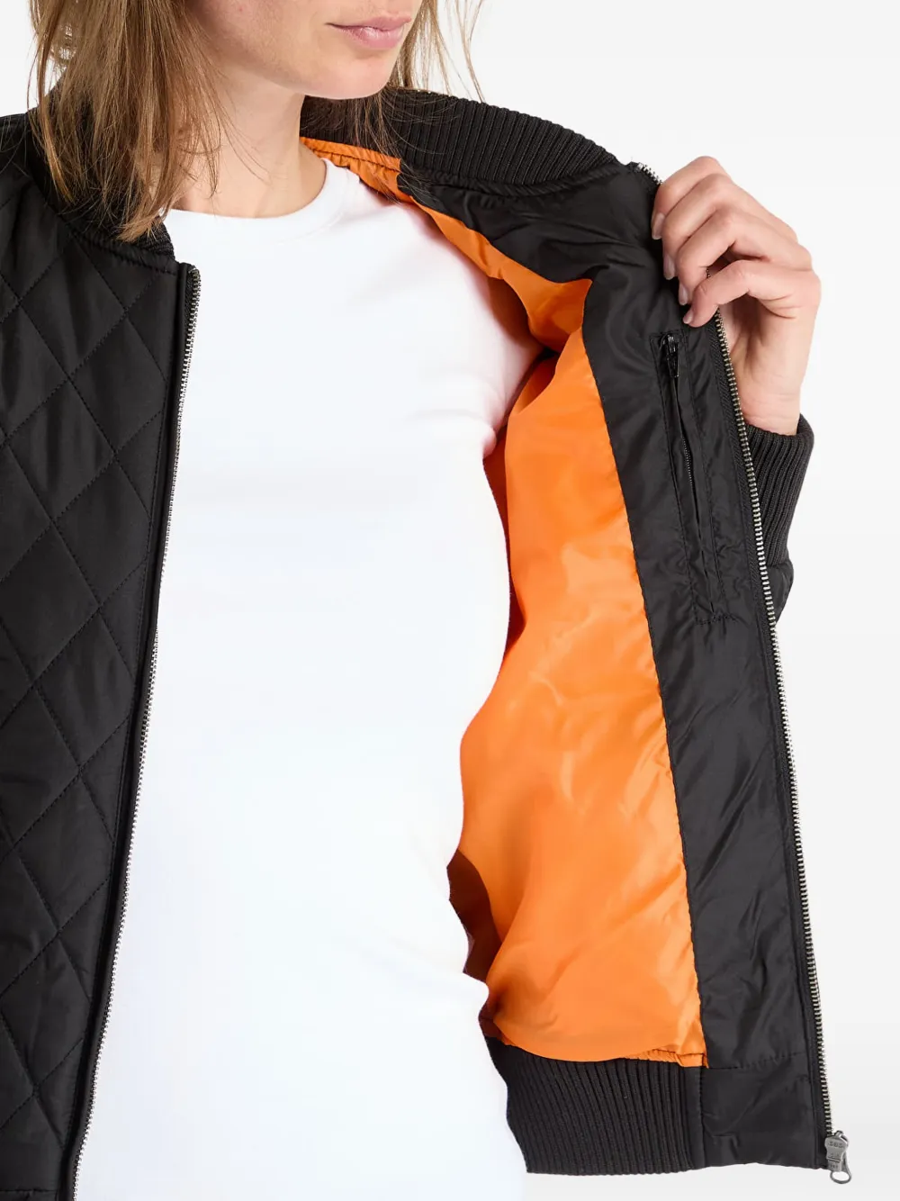 Urban Classics Gewatteerd bomberjack Zwart