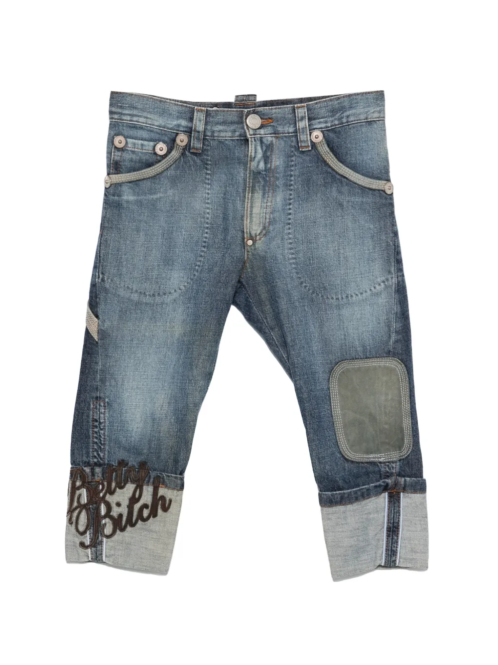 DSQUARED2 2000s belt-loop cropped jeans - Blu