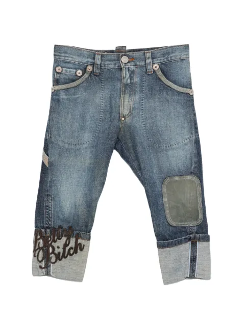 DSQUARED2 2000s belt-loop cropped jeans