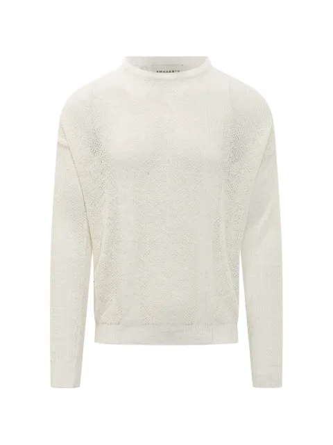 AMARANTO  stripe-knit sweater