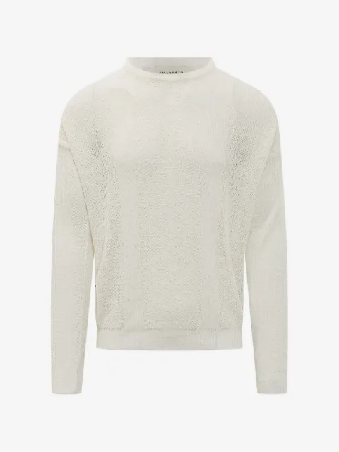 AMARANTO  stripe-knit sweater